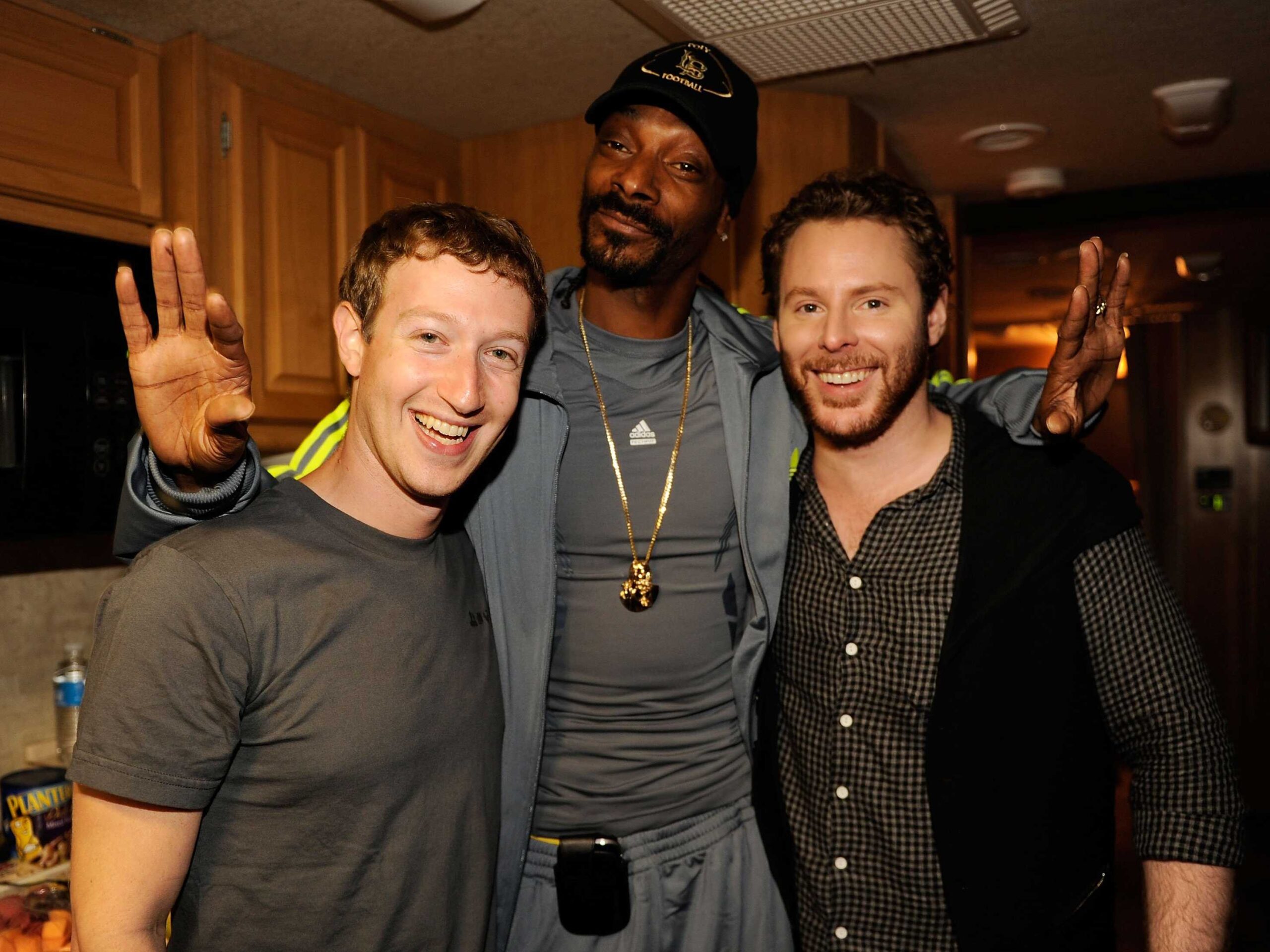 Sean parker & mark zuckerberg
