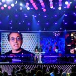 Robert Downey Jr. accepting Best Hero at the 2019 MTV Movie & TV Awards