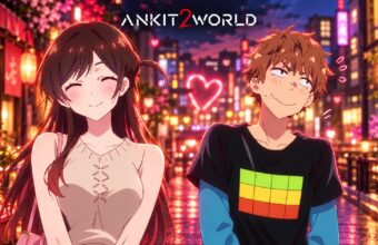 City Duo Beneath a Neon Heart