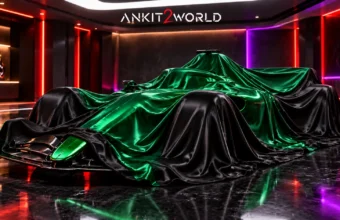 a2w green black f1 car reveal cover