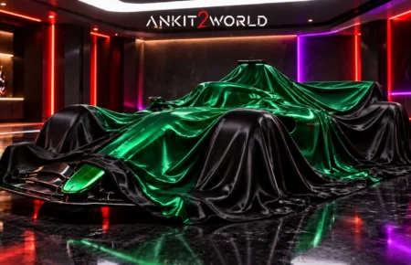 a2w green black f1 car reveal cover